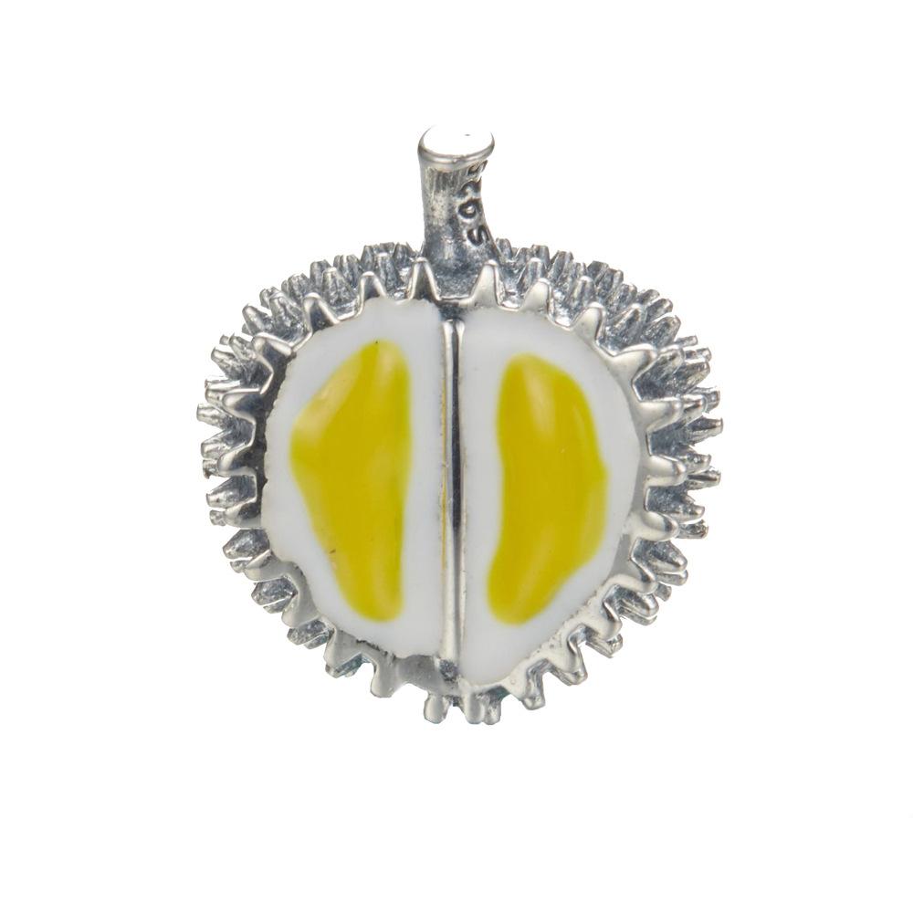 S925 Silver Avocado And Pomegranate Shaped Beads For Fruit Theme DIY Handmade Jewelry Craft Accessories