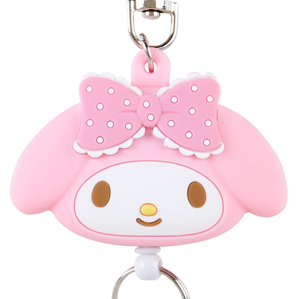 Брелок-катушка Sanrio My Melody Key Mascot My My Melody xx Персонаж 168653 В форме лица Мелоди-тян 13,4 6,5 1,8 см