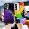 LGBT Rainbow Love Is Love Plating Phone Case For Samsung A17 A07 A37 A57 A16 A56 A15 A55 A14 A54 A13 A53 A26 A36 A25 A35 A24 A34