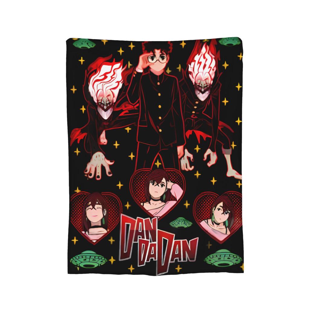 Anime Okarun Dandadan Flannel Blanket  Awesome Throw Blankets for  Sofa Bedding Lounge 125*100cm Quilt,