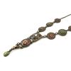 [E5699] - Designer Necklace 'Selma' brown/green/Green Brown