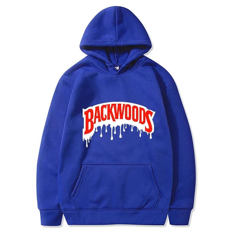 Стильные худи Backwoods для мужчин, модные свитшоты с графическим принтом букв, повседневные и крутые худи в стиле Харадзюку для женщин, пуловеры с капюшоном