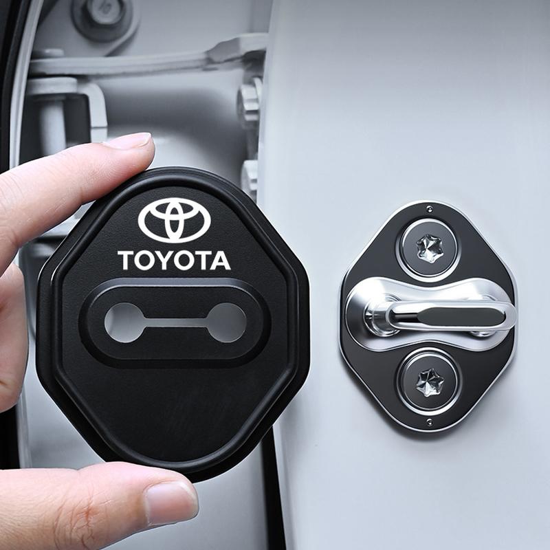 WTRK1 4Pcs Silicone Car Door Lock Cover Protector Anti-rust Dustproof Clips Interior Accessories for Toyota Corolla Camry RAV4 Avalon