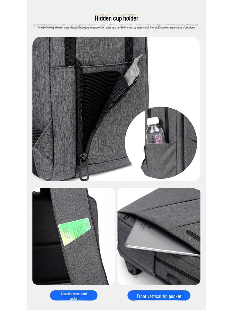 Водонепроницаемый мужской дорожный рюкзак большой вместимости – модный, прочный, деловой и удобный для ноутбука