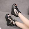 High-Heeled Sandals Women'S Summer New Style Platform Hollowed Out Fish Mouth Sandals