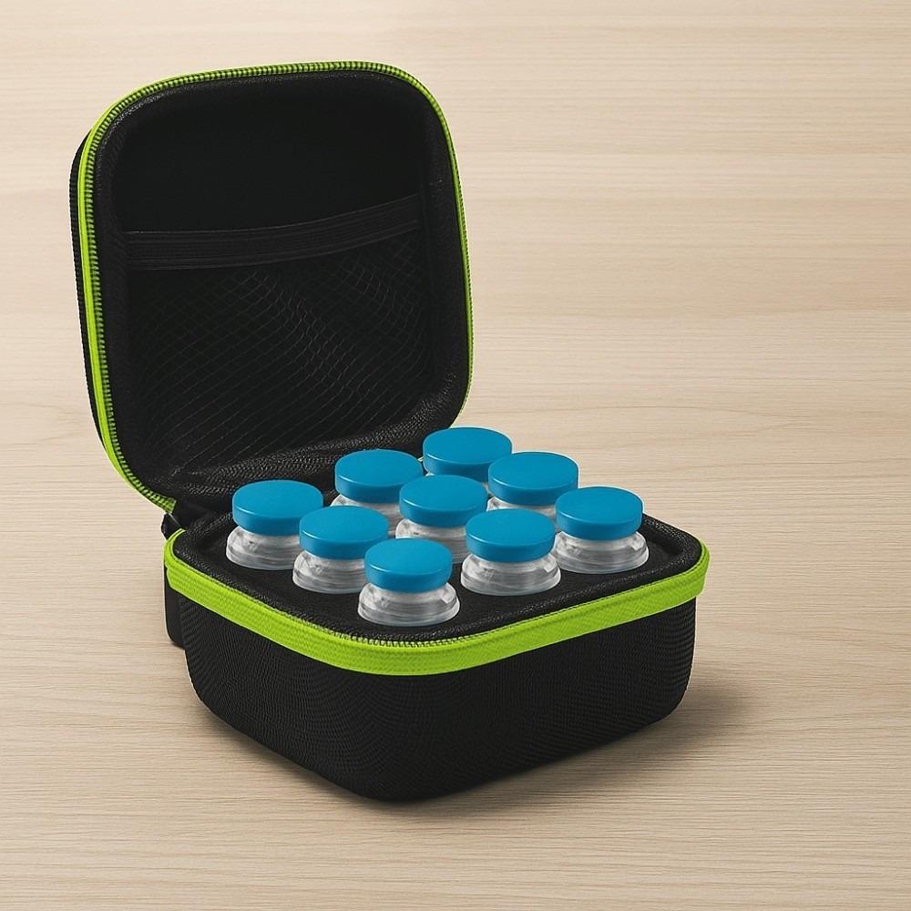 Wear-resistant EVA Insulin Organizer 10ML 9 Vials Storage Case Insulin Vial Protector Travel Use