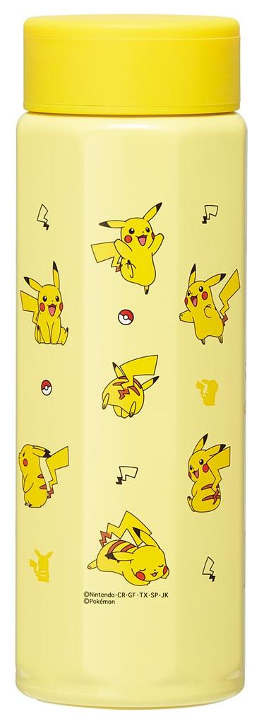 Skater Кружка из нержавеющей стали Легко восьмиугольная Изолированная для горячего и холодного Пикачу для бутылки, 500 мл, Держать, Форма, Напитки, Дизайн покемонов, Мальчики, STO5-A