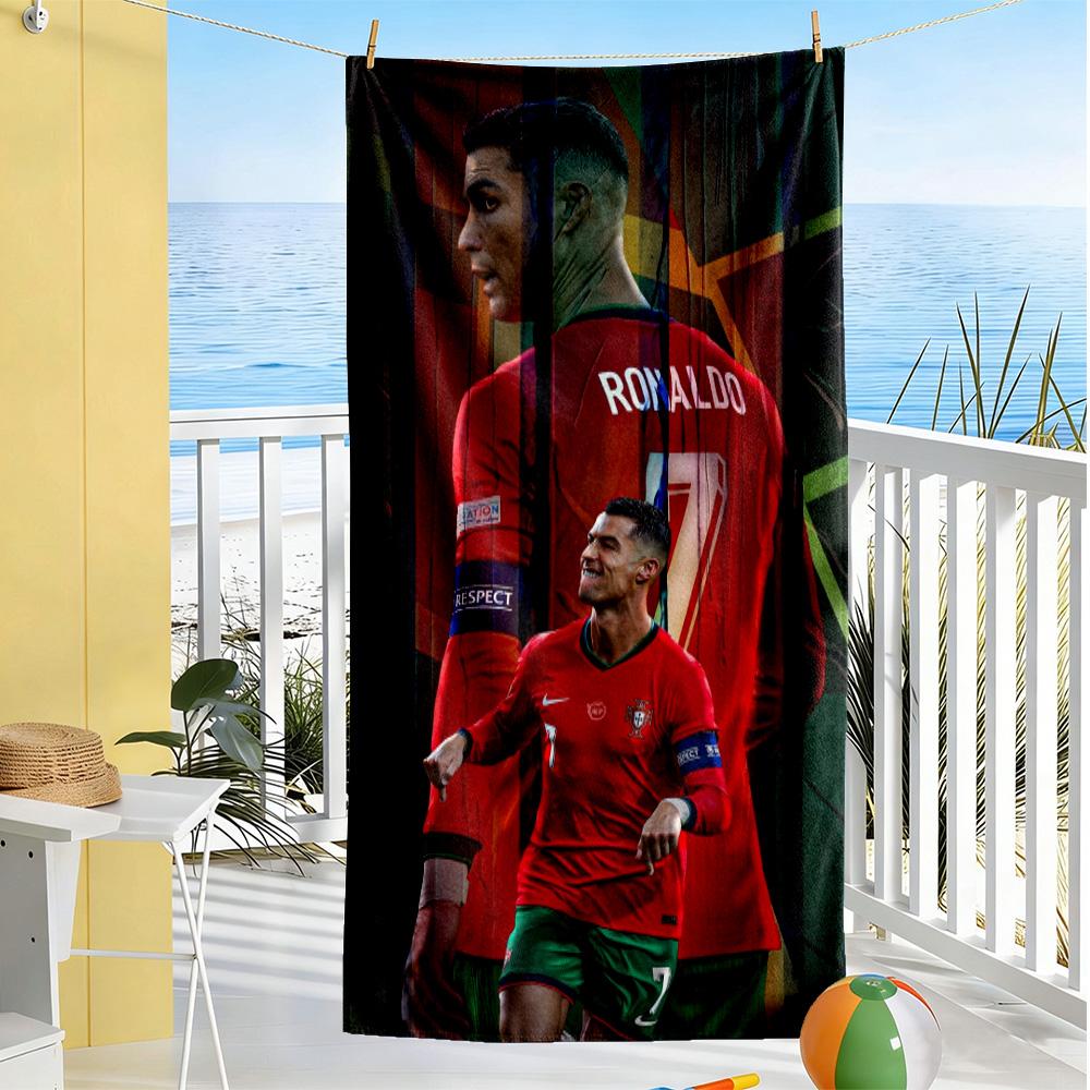 Cristiano Ronaldo Celebration Beach Towel Super Soft & Absorbent Comfortable Lightweight Suitable for Swimming, Gym, Camping, Yoga Vacation