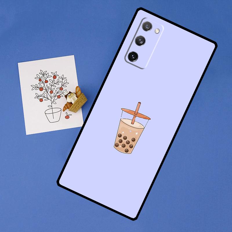 Чехол для телефона с молочным чаем боба для Samsung Galaxy S24 Ultra S9 S10 S20 S21 S22 Plus S23 FE S25 Ultra Задняя крышка
