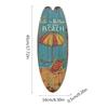 Retro Wooden Surfboard Beach House Decorative Plaque Wooden Sign with Ocean Theme for Home and Office Decoration