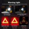 Многофункциональный автомобильный аварийный треугольный дорожный предупреждающий свет, солнечный предупреждающий свет, складной вертикальный для ремонта автомобиля