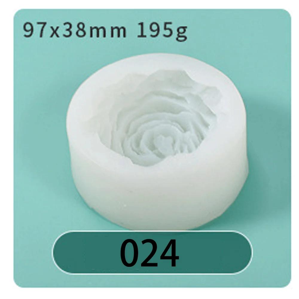 3D Peony Silicone Candle Mold Food Grade Flower Mold DIY Handmade Creative Flower Aromatherapy Plaster Resin Soap Making Supplie