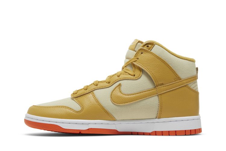 Nike Dunk High Wheat Gold Safety Orange
