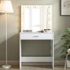US Vanity Desk With Mirror And Lights Dressing Table With Drawer 3 Adjustable Lighting Modes LED Mirror Vanity Table For Bedroom