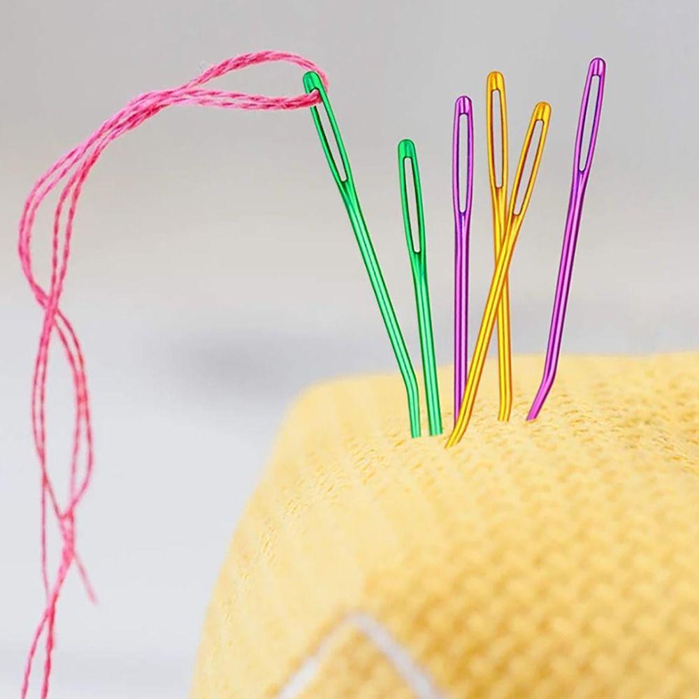 Рукоделие, рукоделие, шитье, изогнутый кончик, большое ушко, изогнутая игла, алюминиевые многоразмерные спицы, пряжа, инструмент для плетения, ковер