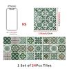 24pcs 15x15cm Tile Decorative Sticker PVC Self Adhesive Wallpaper