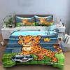 Cartoon leopard with soccer. Bedding sets Duvet cover sets Duvet covers Pillowcases(1*Duvet Cover 2*Pillowcases without duvet insert)