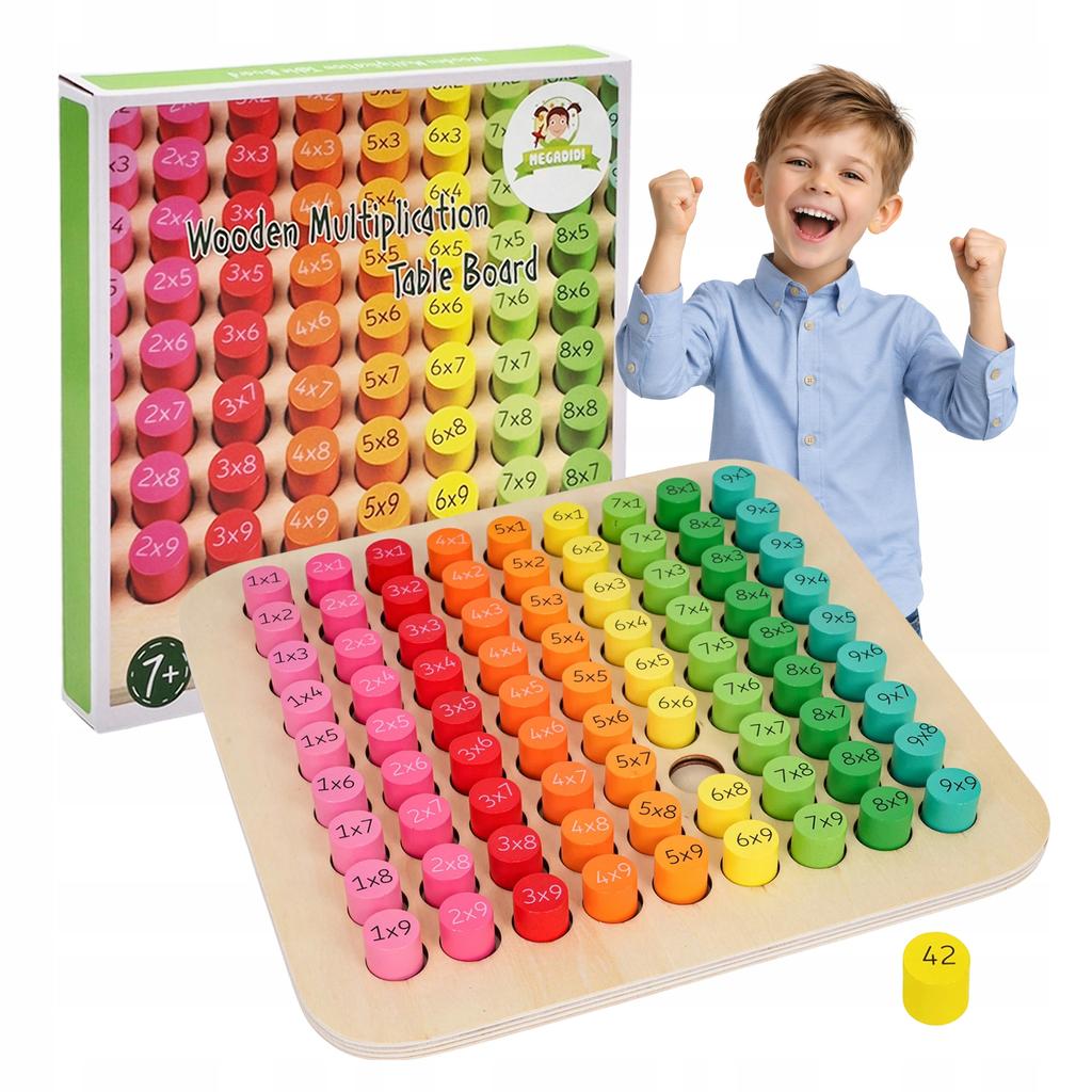 Tabliczka Mnożenia Drewno Eko Tablica Do Nauki Mnożenia Klocki Matematyczne