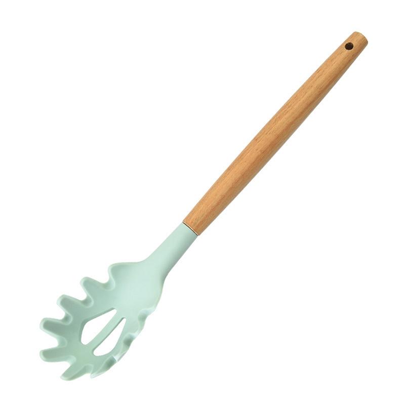 1 шт. цельная силиконовая ложка для спагетти, вилка для пасты, сито для лапши