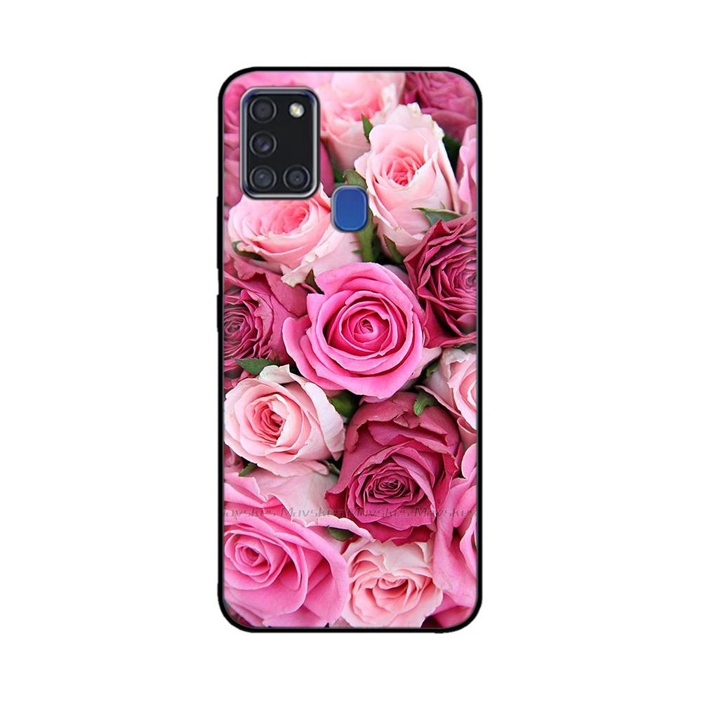 For Samsung A21S Case Silicone Back Protector Phone Soft TPU bumper Case on For Samsung Galaxy A21s GalaxyA21s A 21s a217 Cover