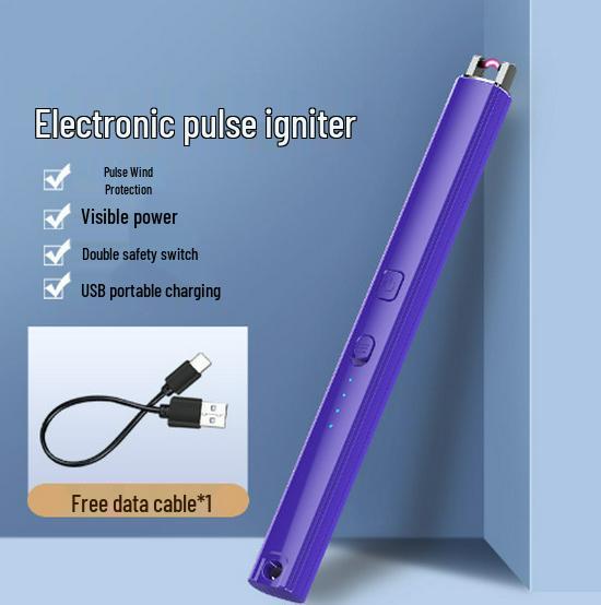 Перезаряжаемая зажигалка для ароматических свечей с длинной ручкой – Электронная импульсная удлиненная зажигалка для газовых плит