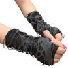 1pair Women Ripped Punk Fingerless Gloves For Daily Life Halloween Costume Halloween