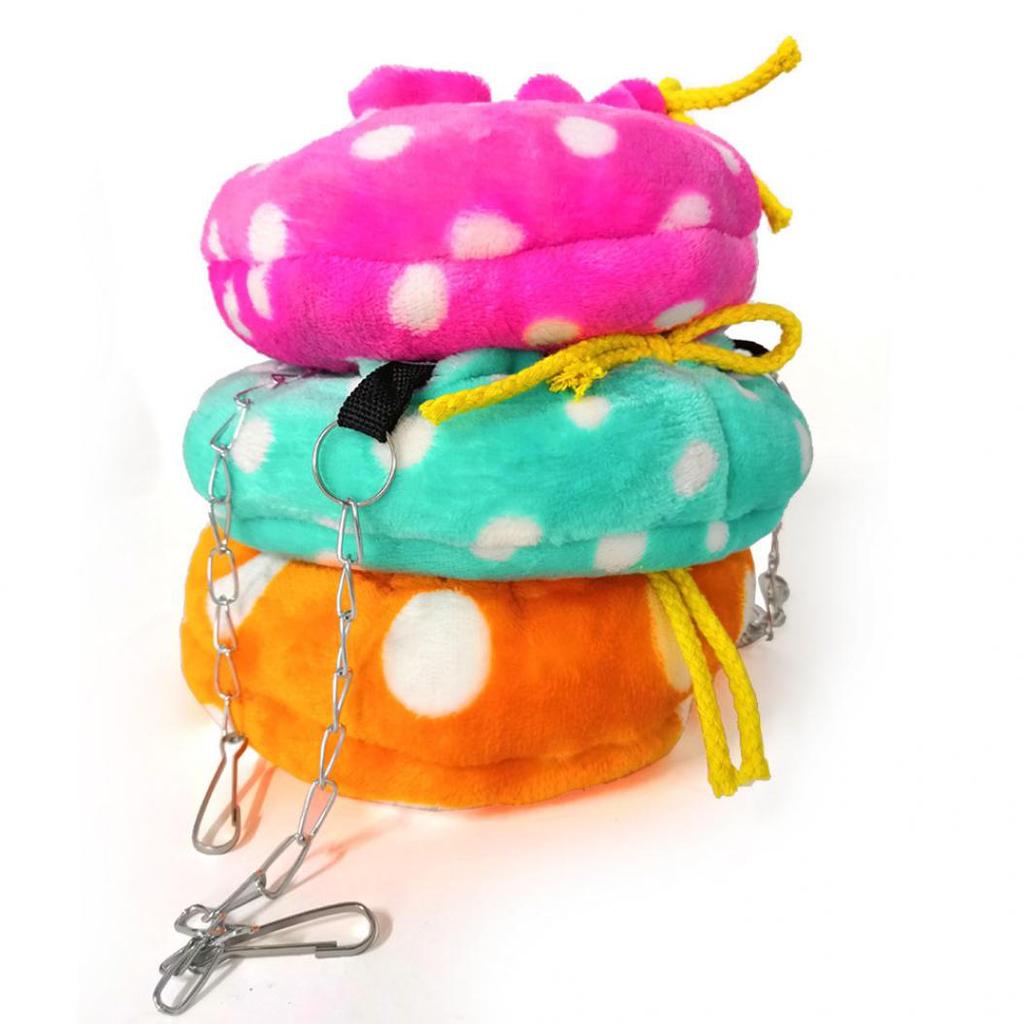Hamster Squirrel Bird Hammock Hanging Bed Dot Pet Nest Sleeping Bag Cage Decor