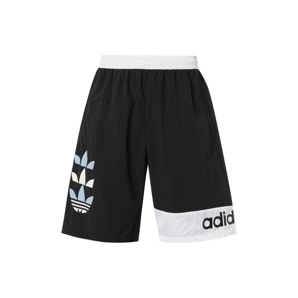 Adidas Originals Trefoil Sport Shorts Casual Breathable Men Shorts Black H46697