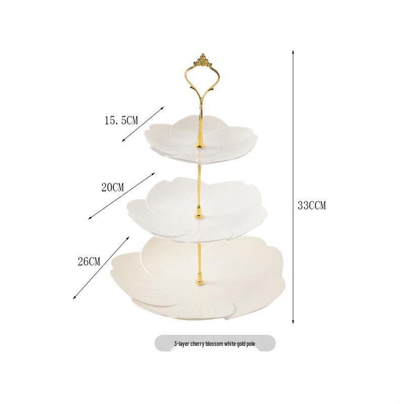Трехъярусная подставка для торта к европейскому полуденному чаю - креативный многослойный пластиковый поднос для десертов и фруктовая тарелка