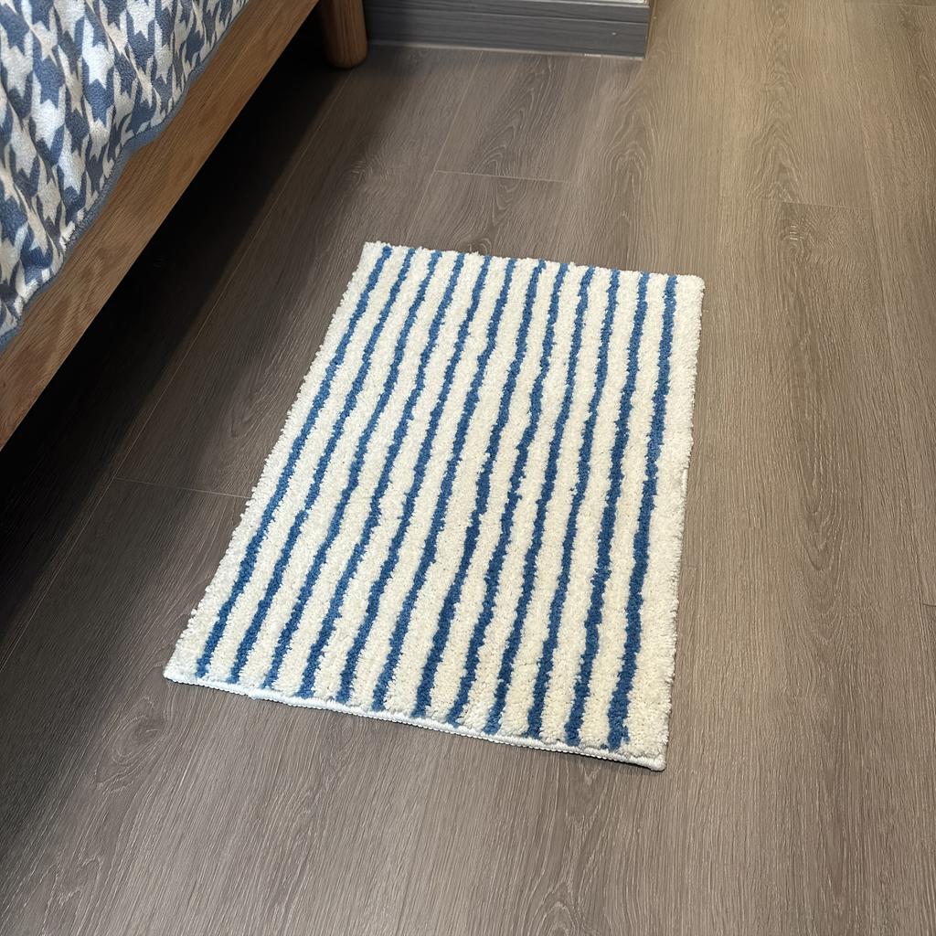 Kitchen and Bathroom Floor Mat, Non-Slip Mat, Ultra-Fine Floor Mat, Soft Absorbent Bathroom Mat, Long Kitchen Mat, Bedside Mat,Striped Door Mat