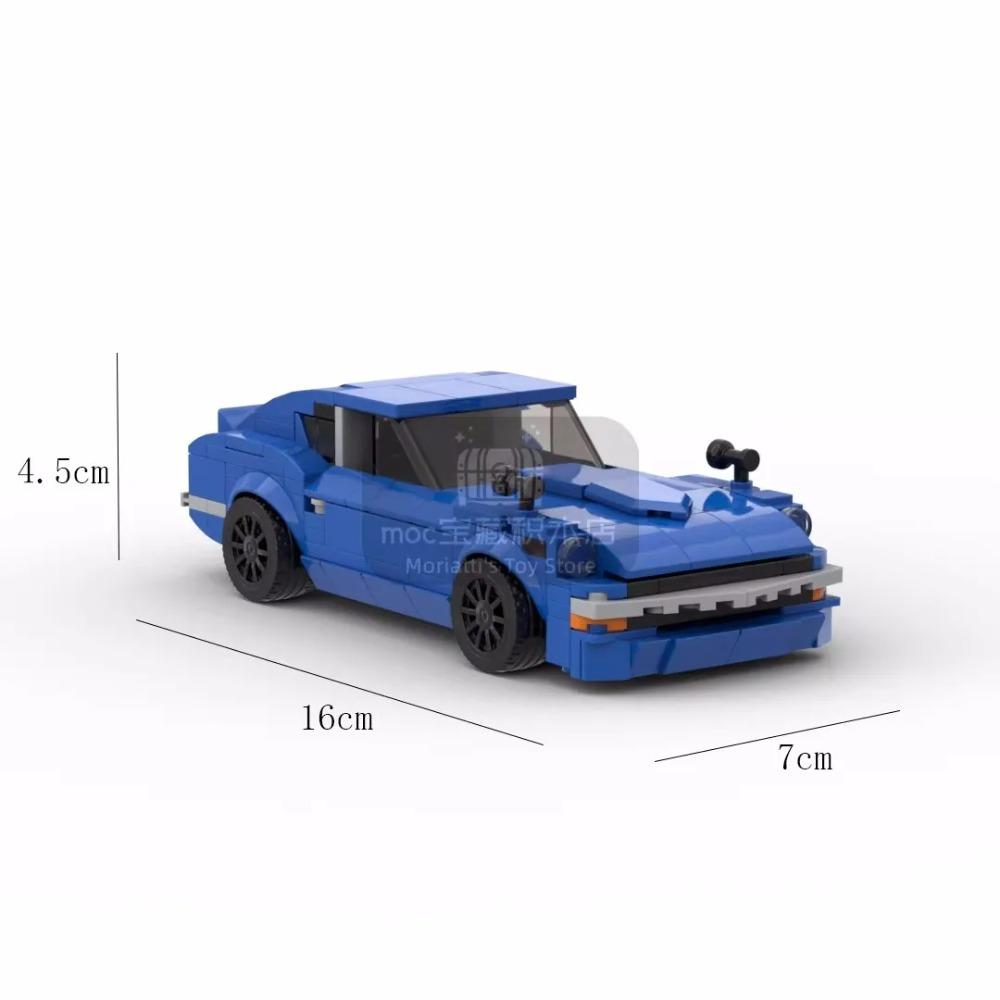 MOC Fairlady 240Z гоночный спортивный автомобиль Транспортное средство Гонщик Строительные блоки Кирпич Креативный Гараж Игрушки для Мальчиков