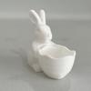 Пасхальная конфетница в виде пасхального кролика, напечатанная на 3D-принтере, блюдо для закусок в виде кролика, декоративная десертная ваза для орехов для пасхальной вечеринки, настольный домашний декор