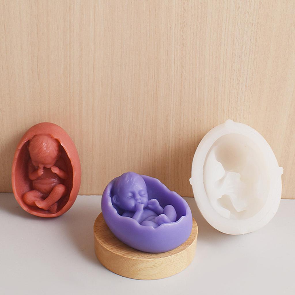 Eggshell Baby Figurine Silicone Candle Molds for Candle Soap Making Epoxy Resin Silicone Molds Gypsum Silicone Molds