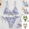 Women's Sexy Dot Print High Cut Leg Bikini Set Two Piece Swimsuit