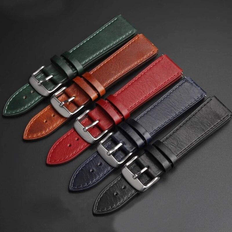 Ремешок из натуральной кожи в стиле ретро для Casio A158W A168/F91w/AE-1200WHD/A158/A159/A169/AE1200, винтажный ремешок-браслет для часов