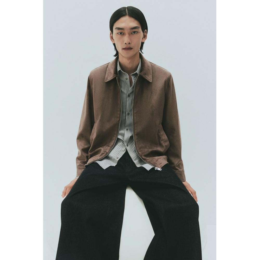 Куртка HM Regular Fit темно-бежевого цвета