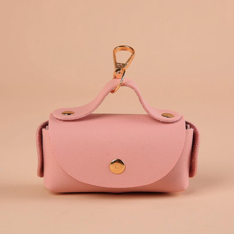 Стильный держатель для сумки для домашних животных, кожаный держатель для сумки для домашних животных с дозатором для сумок для собак, портативный органайзер для сумки для собачьих какашек, товары для животных