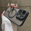 Magsafe Magnetic Skin for Apple 15Pro, 14Plus, 13: Frosted Case with Lens Film Protection.