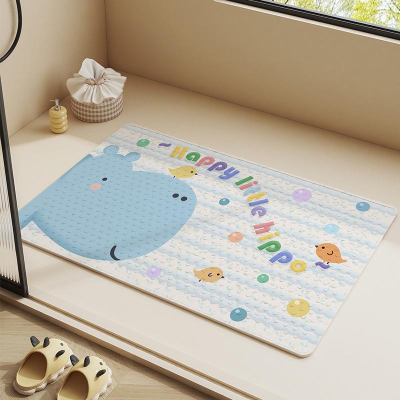 Противоскользящий коврик для ванной комнаты из ПВХ: Водонепроницаемый коврик для душа и ванны с присосками для безопасности