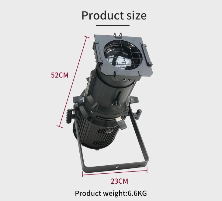Светодиодный 200 Вт прожектор для формирования изображения Профильный проектор Точечный свет Алюминий Профессиональный Теплый/Холодный белый/RGBW Dmx Вечеринка Освещение для ТВ-студии Театральная атмосфера
