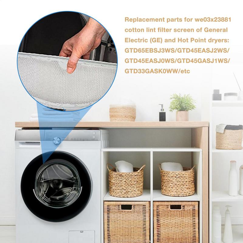 Сетчатый фильтр для ворса сушилки Компактный корпус с крышкой Для сушилки Маленькая деталь сушилки Ловушка для ворса Для дома Квартиры Жилого помещения Отеля Прачечной
