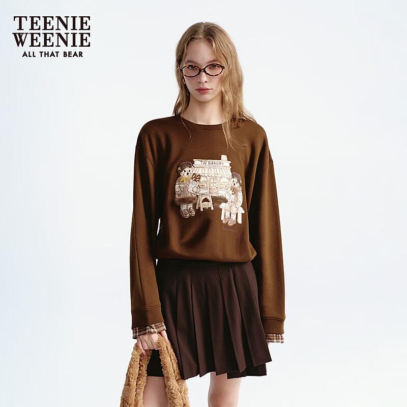 Teenie Weenie Женская толстовка в преппи-стиле, имитация двух предметов, в клетку