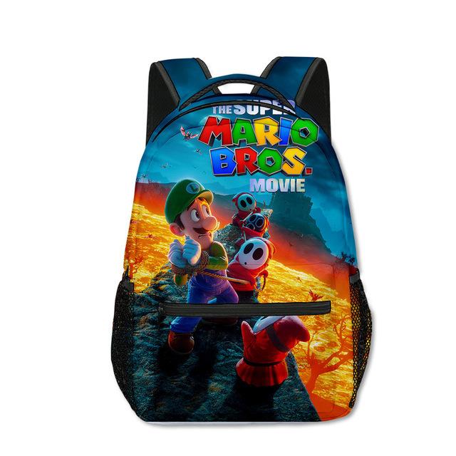 Super Mario Student School Bag Mario Supermario Full Print Backpack Oxford Cloth Kids Backpack