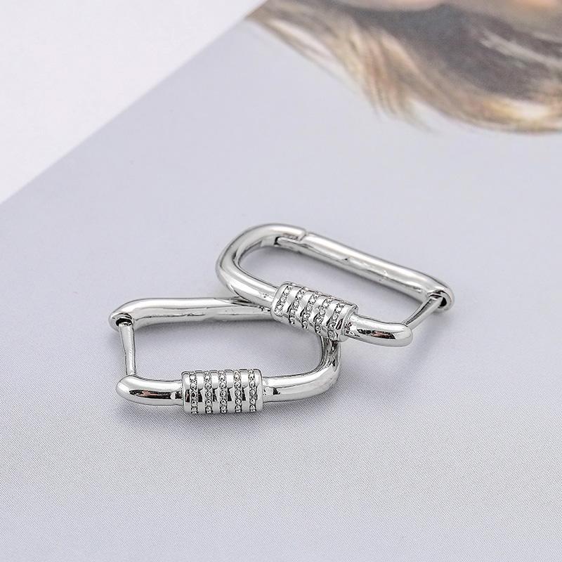 ANENJERY Геометрические овальные серьги-кольца женские золотые французские серьги