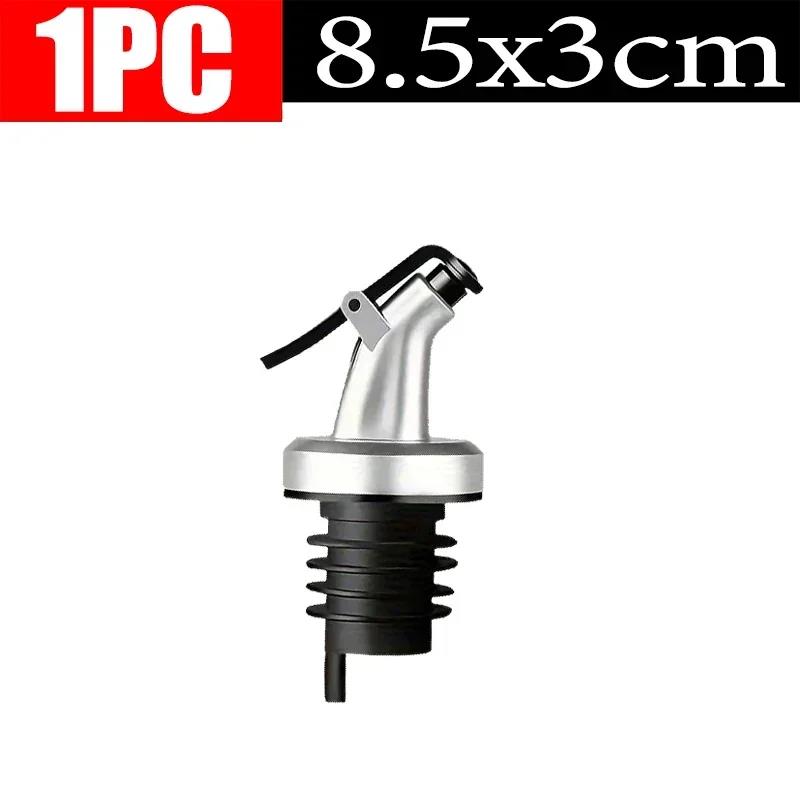 1-10pcs Oil Bottle Stopper Rubber Lock Plug Seal Leak-proof Food Grade Plastic Nozzle Sprayer Wine Vinegar Spouts Kitchen Tools 5