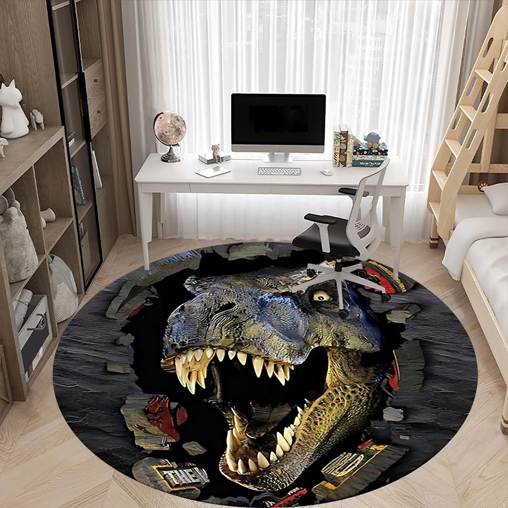 1pc Dinosaur DecorChair Carpet for Office, Non-slip, Soft and Durable Office Rug for Interior Decoration, Perfect for Office yy250925179