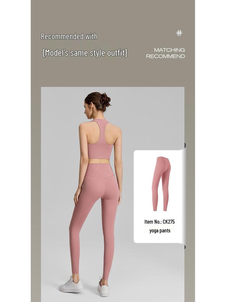 Женский спортивный топ-бра с V-образным вырезом и топ-майка для йоги с завязками на шее и фиксированными чашками - Поддерживает жир в области подмышек