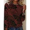 New long-sleeved T-shirt, women's casual vacation wear, comfortable and fashionable T-shirt