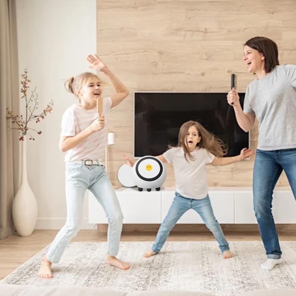 1.28 Inch Display Desk Robot with Voice Wake Up, Play Music Video Wifi Weather Clock