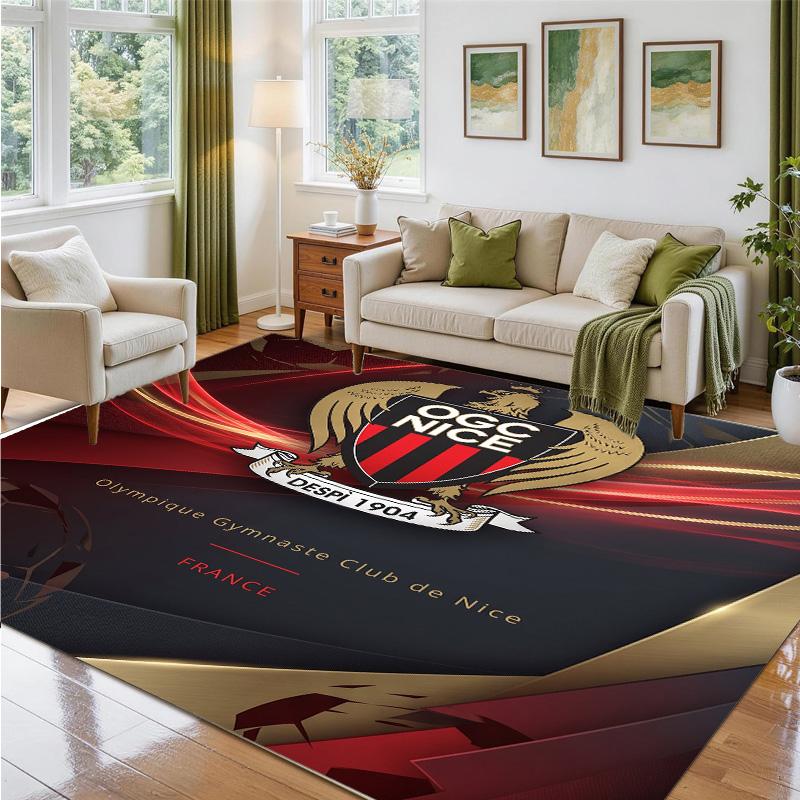 OGC Nice FC Design Crystal Velvet Rug Soft Decorative Mat for Bedroom Entrance